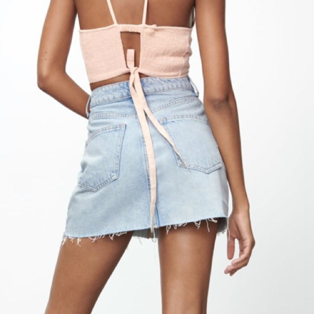 Denim mini skirt
